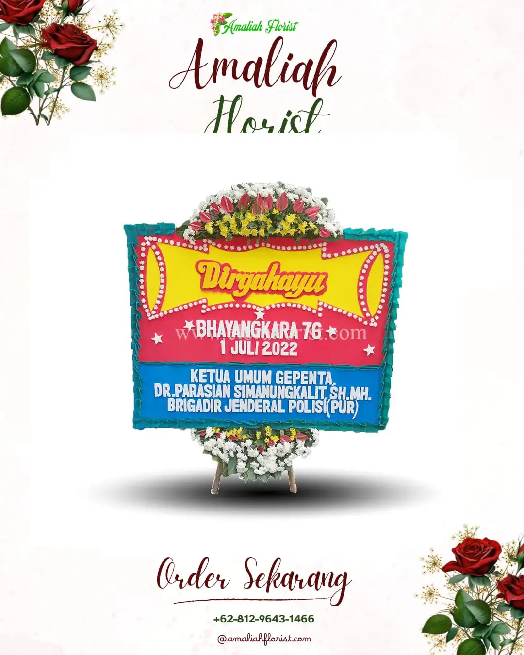 Papan Bunga HUT Ulang Tahun Fak Fak